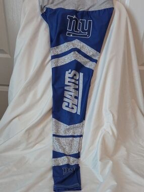 Blue NY Giants Womens Athletic Leggings